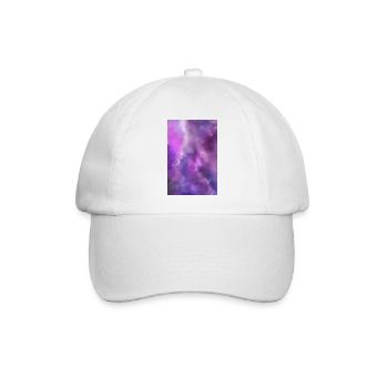 Low Poly triangulated Galaxy - Baseballkappe - Weiß/Weiß - Vorne