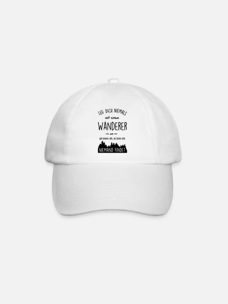 Wandern - Wanderer - Baseballkappe - Weiß/Weiß