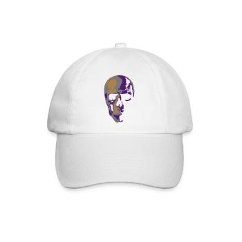 Totenkopf - Baseballkappe - Weiß/Weiß - Vorne