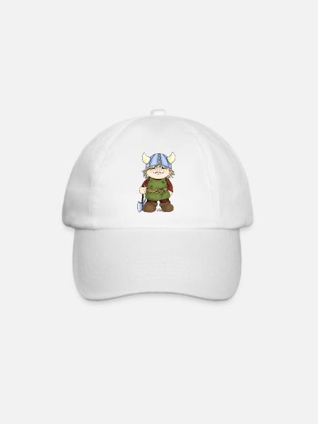 Erik, der kleine Wikinger - Baseballkappe - Weiß/Weiß