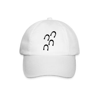Pferden-Hufe - Baseballkappe - Weiß/Weiß - Vorne