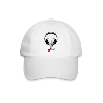 cle Helme dj Equalizer Boden Anmerkung3 - Baseballkappe - Weiß/Weiß - Vorne