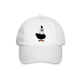 Huhn - Hühnchen - Baseballkappe - Weiß/Weiß - Vorne