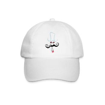 hipster_13.ai - Baseballkappe - Weiß/Weiß - Vorne
