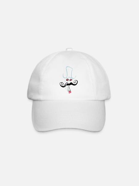 hipster_13.ai - Baseballkappe - Weiß/Weiß