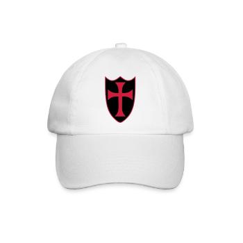 templar cross - Baseballkappe - Weiß/Weiß - Vorne