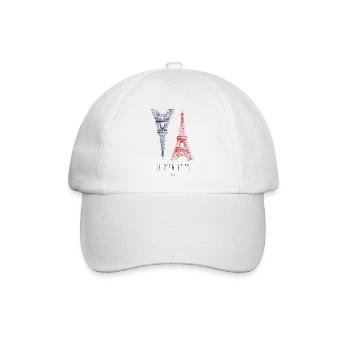 Je m'en F**s (I don't give a f*ck) - Baseballkappe - Weiß/Weiß - Vorne
