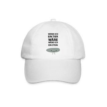 Sei ein Stein! - Baseballkappe - Weiß/Weiß - Vorne