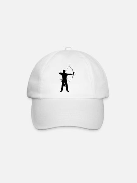 Bogenschießen-Bogen und Pfeile - Baseballkappe - Weiß/Weiß