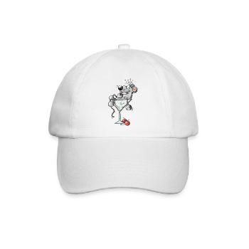 Beschwipste Cocktail Maus - Mäuse - Baseballkappe - Weiß/Weiß - Vorne