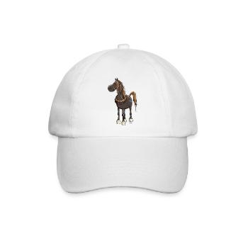Pfiffiges Araber Pferd - Araber - Baseballkappe - Weiß/Weiß - Vorne