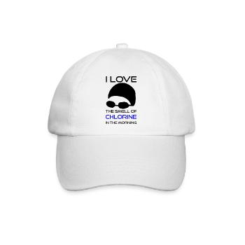 Schwimmen Spruch Chlor Geruch - Baseballkappe - Weiß/Weiß - Vorne