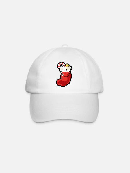 Smiley Christmas Stocking - Baseballkappe - Weiß/Weiß