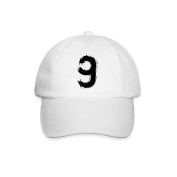 Die Neun - Baseballkappe - Weiß/Weiß - Vorne