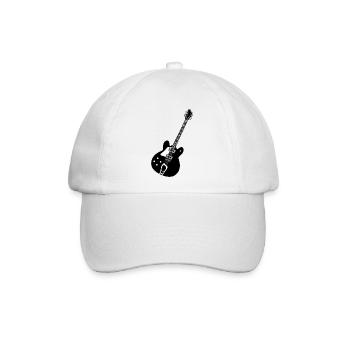 E Gitarre - Baseballkappe - Weiß/Weiß - Vorne
