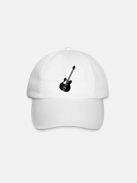 E Gitarre - Baseballkappe - Weiß/Weiß
