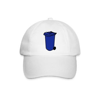 blaue Tonne - Baseballkappe - Weiß/Weiß - Vorne