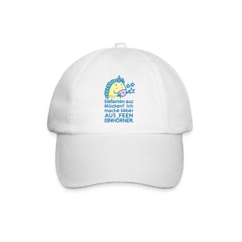 Ich mache aus Feen Einhörner - Baseballkappe - Weiß/Weiß - Vorne
