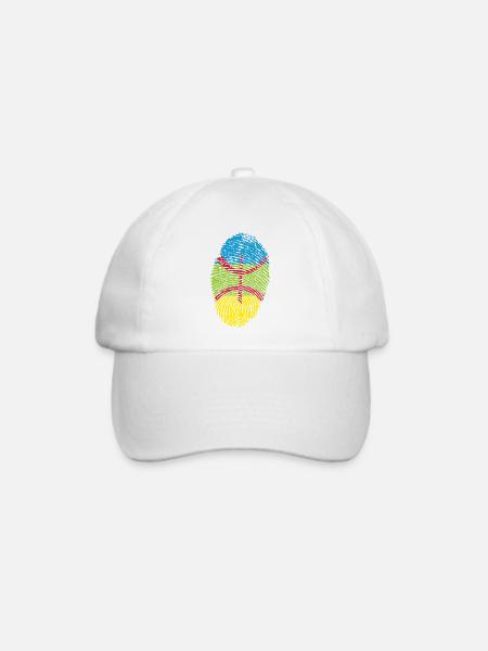 Amazigh-Abdruck - Baseballkappe - Weiß/Weiß