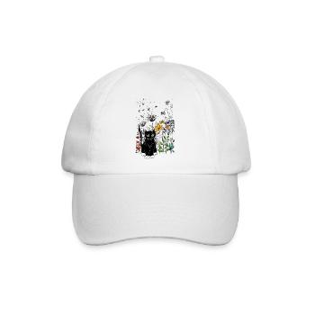 Katze - Baseballkappe - Weiß/Weiß - Vorne