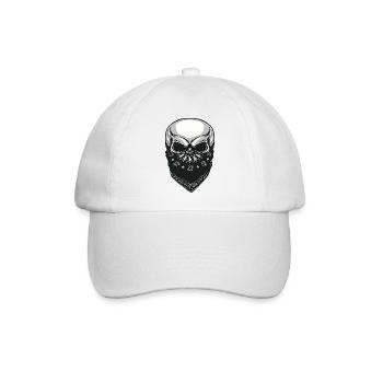 Totenkopf Bandit - Baseballkappe - Weiß/Weiß - Vorne
