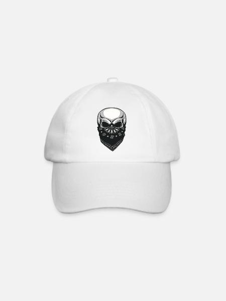 Totenkopf Bandit - Baseballkappe - Weiß/Weiß