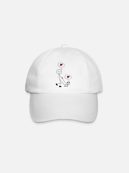 Hund - Baseballkappe - Weiß/Weiß