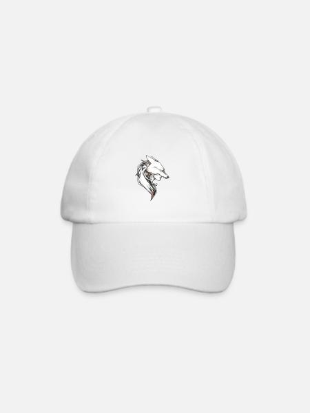 wolf - Baseballkappe - Weiß/Weiß