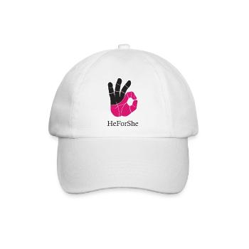 HeForShe | He For She | He For She Campaign - Baseballkappe - Weiß/Weiß - Vorne