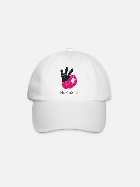 HeForShe | He For She | He For She Campaign - Baseballkappe - Weiß/Weiß