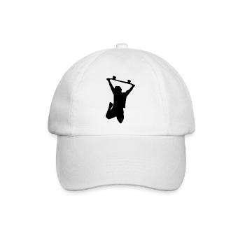 Skateboard - Baseballkappe - Weiß/Weiß - Vorne
