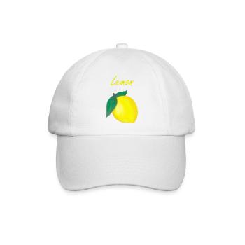 Lemon - Zitrone - Baseballkappe - Weiß/Weiß - Vorne