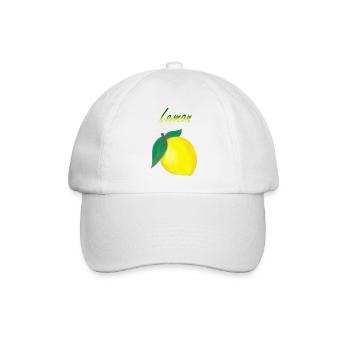 Lemon / Zitrone - Baseballkappe - Weiß/Weiß - Vorne