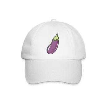 Aubergine - Baseballkappe - Weiß/Weiß - Vorne