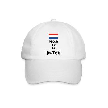 'Proud To Be Dutch' - Baseballkappe - Weiß/Weiß - Vorne