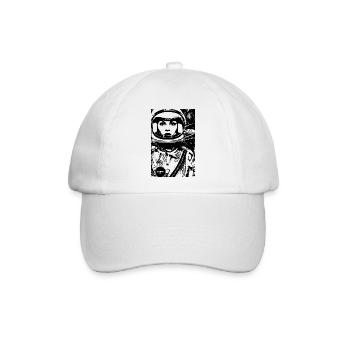 ASTRONAUTIN ASTRONAUT FRAU FRAUENPOWER STENCIL - Baseballkappe - Weiß/Weiß - Vorne