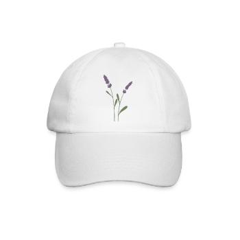 Lavendel - Baseballkappe - Weiß/Weiß - Vorne