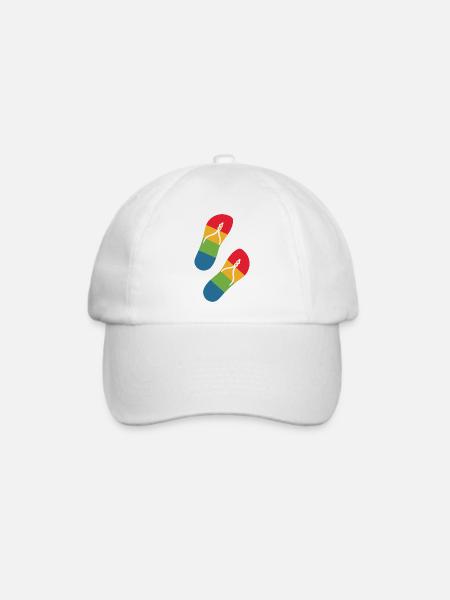 rainbow slippers - Baseballkappe - Weiß/Weiß