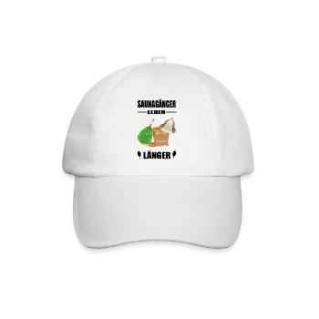Sauna Bad Spa Wellness Dampfbad Geschenk Idee - Baseballkappe - Weiß/Weiß - Vorne