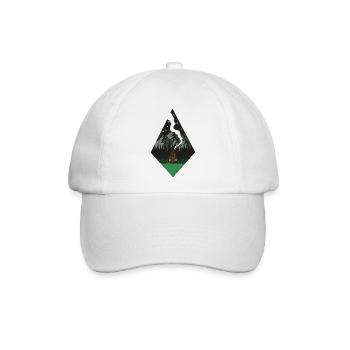 Hütte am Fuße der nächtlichen Berge - Baseballkappe - Weiß/Weiß - Vorne