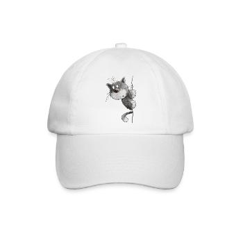 Happy Katze I Katzenfreunde Geschenk - Baseballkappe - Weiß/Weiß - Vorne