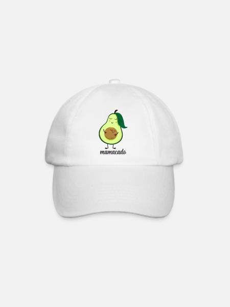 Mama Avocado, Mamacado - Baseballkappe - Weiß/Weiß