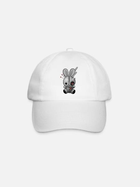Kaninchen - Baseballkappe - Weiß/Weiß