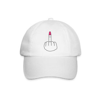 Mittelfinger Woman - Baseballkappe - Weiß/Weiß - Vorne