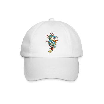 Chinesischer Drache - Baseballkappe - Weiß/Weiß - Vorne