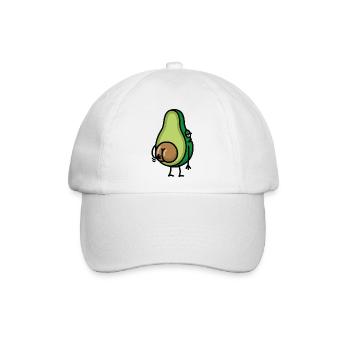 Lustig Avocado Hintern Arsch kratzen Geschenkidee - Baseballkappe - Weiß/Weiß - Vorne