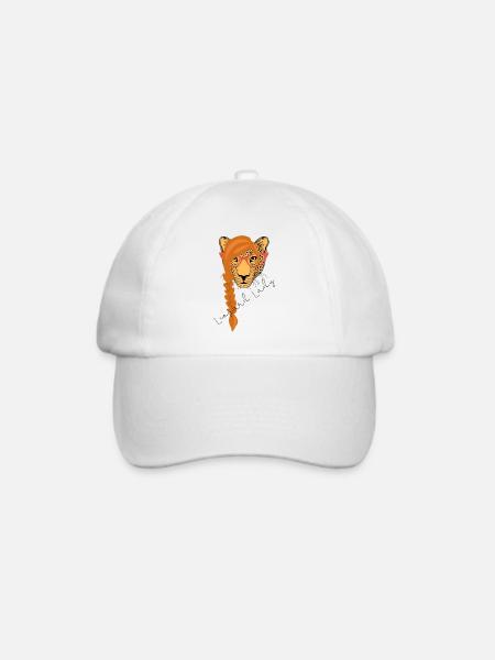 Leopardendame - Baseballkappe - Weiß/Weiß