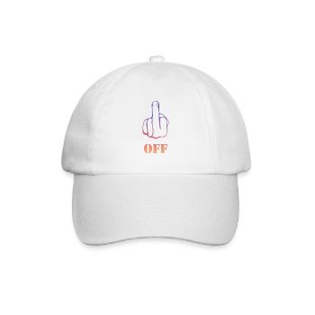 Fuck Off - Baseballkappe - Weiß/Weiß - Vorne