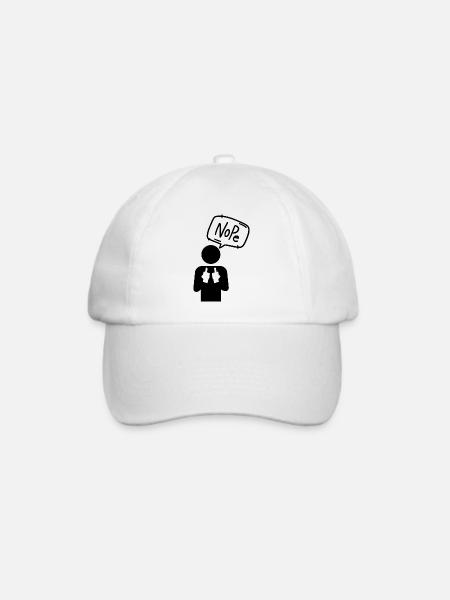 Nope - Baseballkappe - Weiß/Weiß