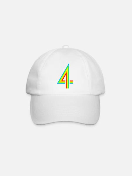 Schon 4 Jahre! - Baseballkappe - Weiß/Weiß